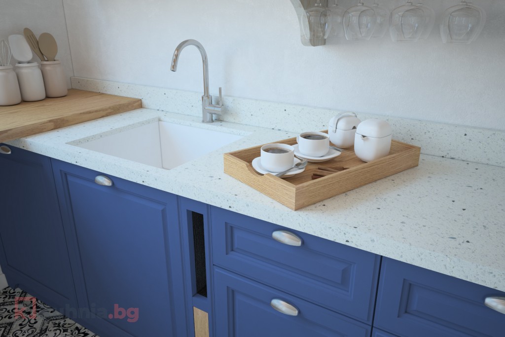 Идеи за красиви сини шкафове на кухнята - част II