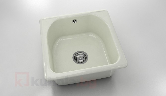 Единична мивка 208- полимермрамор - 51 х 51 см.