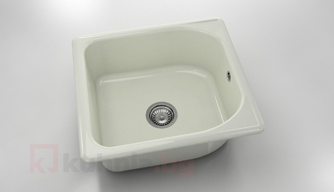 Единична мивка 209- полимермрамор - 51 х 56 см.