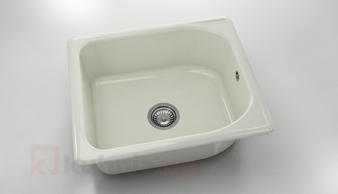 Единична мивка 210- полимермрамор - 51 х 60 см.
