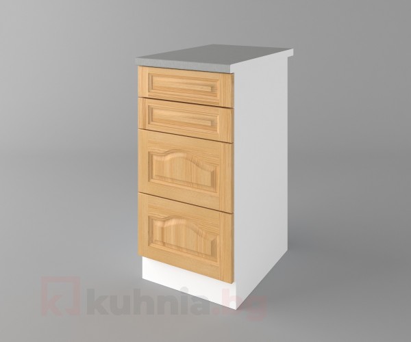 Долен кухненски шкаф с четири чекмеджета Астра - Натурална