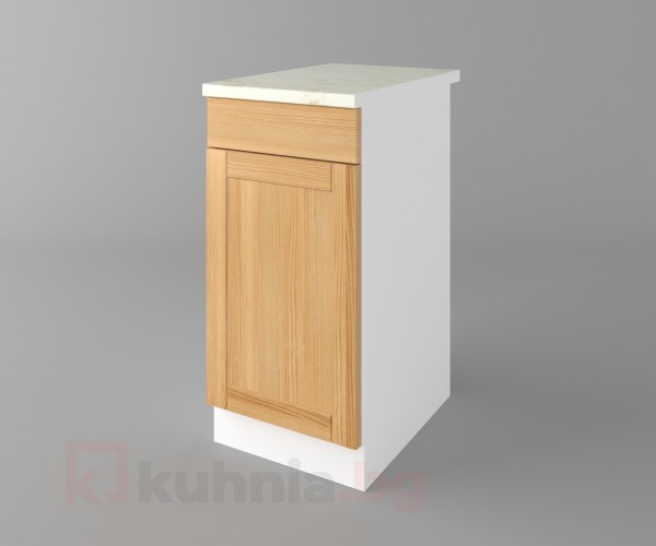 Долен кухненски шкаф с чекмедже и една врата Калатея - Натурална