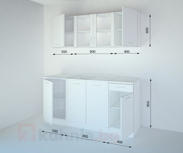 Кухненски комплект Атлас Стъкло - L 170 cm