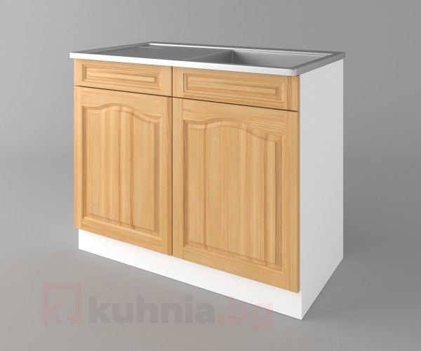 Долен кухненски шкаф с мивка - с едно работещо чекмедже   Астра - Натурална