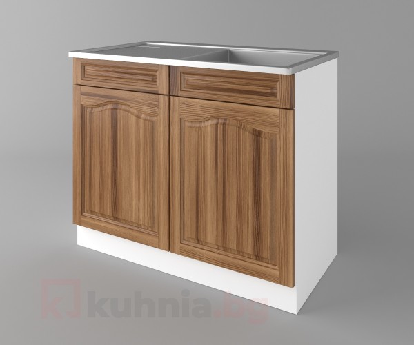 Долен кухненски шкаф с мивка - с едно работещо чекмедже Астра - Канела