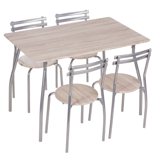 Комплект маса с 4 стола Carmen 20014 - дъб сонома 2