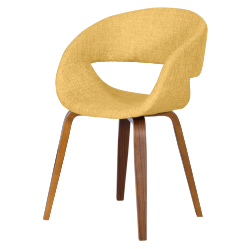 Трапезен стол Carmen 9975 - орех - жълт