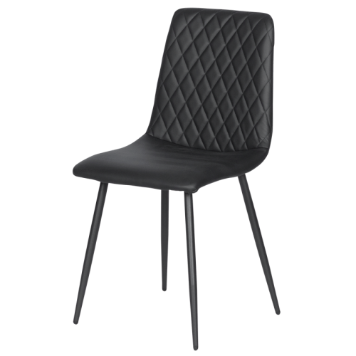 Трапезен стол MONZA еко кожа - черен