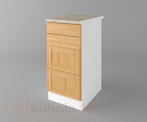 Долен кухненски шкаф с четири чекмеджета Калатея - Натурална