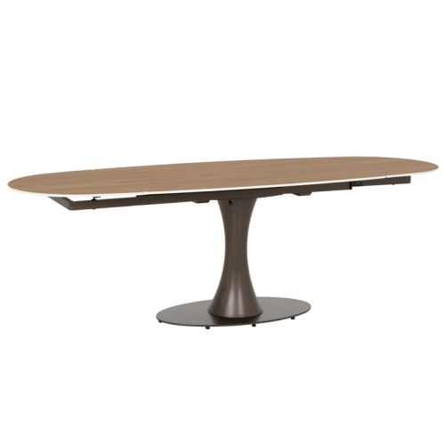 Разтегателна трапезна маса CARLOS - тъмен орех