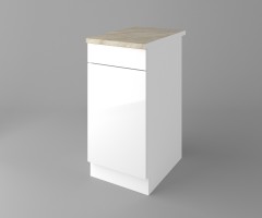 Долен кухненски шкаф с чекмедже и една врата Нарцис - Гланц 1