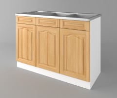 Долен кухненски шкаф с двукоритна мивка  Астра - Натурална 2