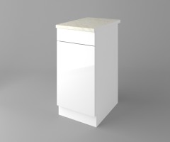 Долен кухненски шкаф с чекмедже и една врата Нарцис - Гланц 2