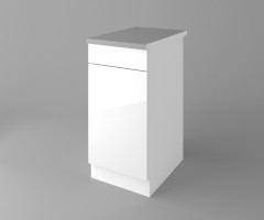 Долен кухненски шкаф с чекмедже и една врата Нарцис - Гланц 4