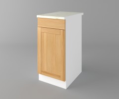 Долен кухненски шкаф с чекмедже и една врата Калатея - Натурална 1