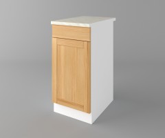 Долен кухненски шкаф с чекмедже и една врата Калатея - Натурална 3