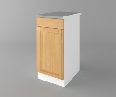 Долен кухненски шкаф с чекмедже и една врата Калатея - Натурална 4