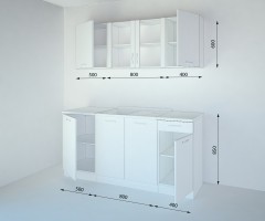 Кухненски комплект Мирта Стъкло - L 170 cm 1
