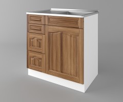 Долен кухненски шкаф с мивка - с четири работещи чекмеджета Астра - Канела 1
