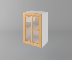 Горен кухненски шкаф с една врата за стъкло Астра - Натурална 1