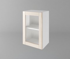 Горен кухненски шкаф  една врата за стъкло  Калатея - Крем 1