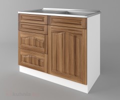 Долен кухненски шкаф с мивка - с четири работещи чекмеджета Астра - Канела 2
