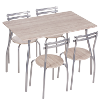 Комплект маса с 4 стола Carmen 20014 - дъб сонома 2 1
