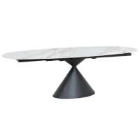 Разтегателна трапезна маса UPATA - бяла 3