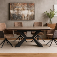 Разтегателна трапезна маса TIGRE - орех 7