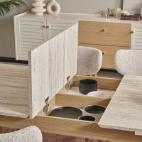 Разтегателна трапезна маса FAURA - Дъб Треви KL 2