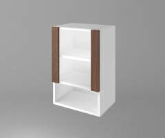 Горен кухненски шкаф с една врата със стъкло и ниша Атлас 1